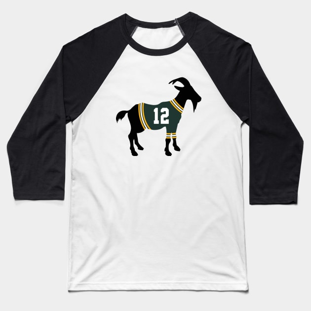 Aaron Rodgers GOAT Baseball T-Shirt by cwijeta